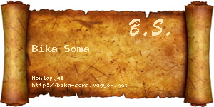 Bika Soma névjegykártya